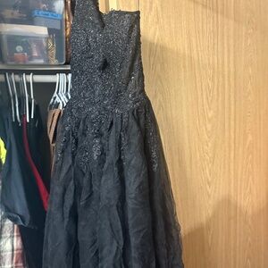 Formal black floor length dress